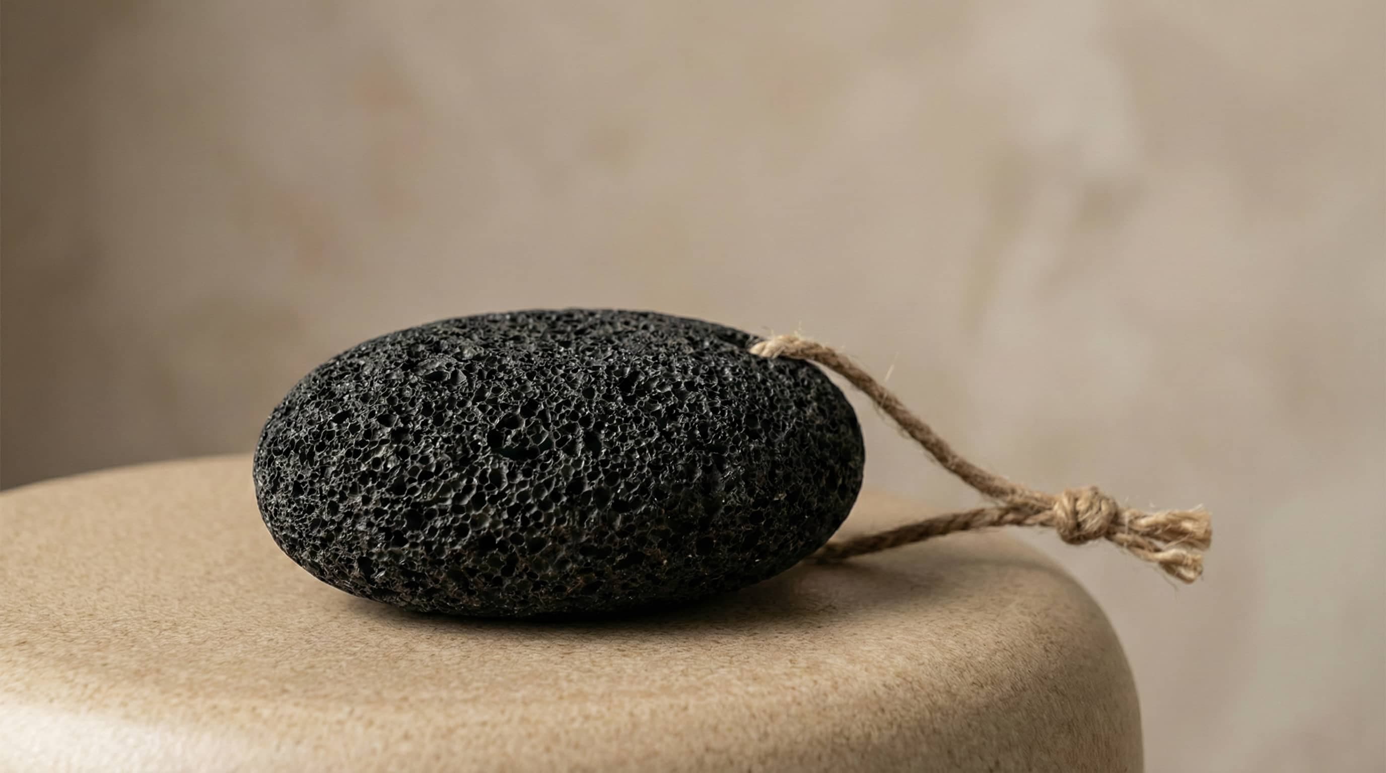 Natural volcanic pumice stone exfoliating foot skin