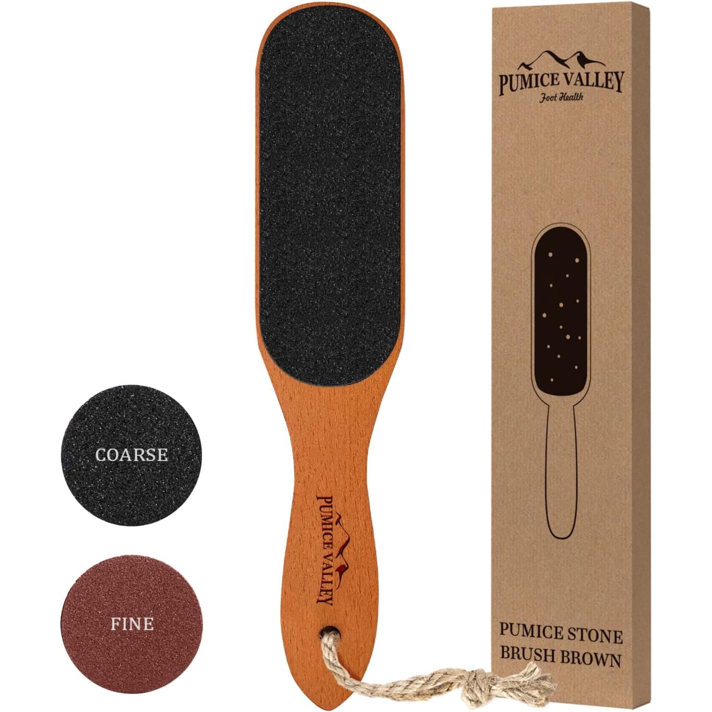 Wooden handle pumice foot file for callus removal